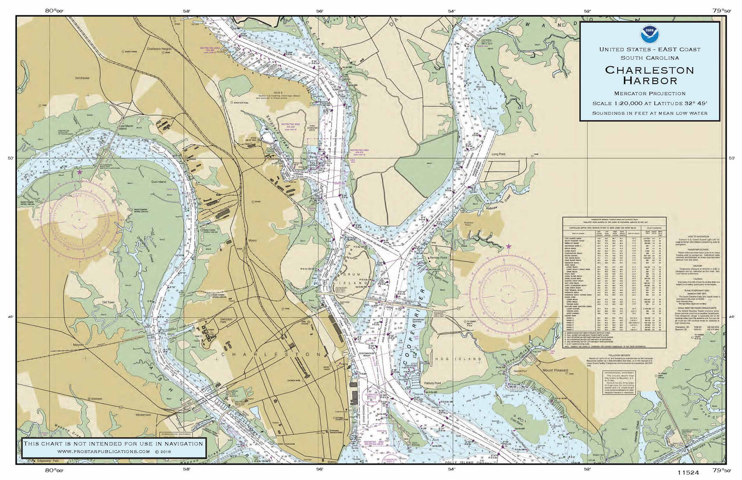 Nautical Placemat: Charleston Harbor (SC)