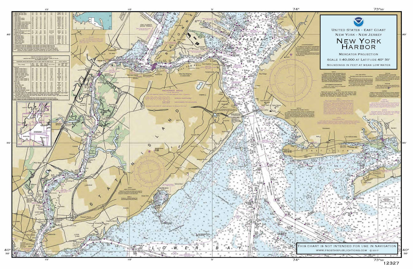 Nautical Placemat: New York Harbor (NY)