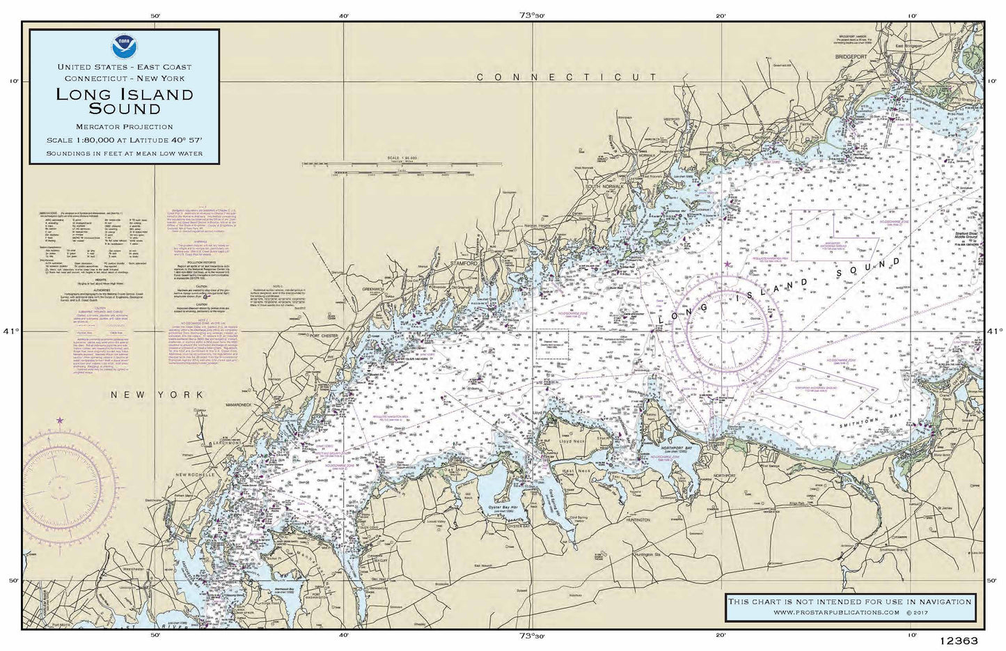 Nautical Placemat: Long Island Sound West (NY)