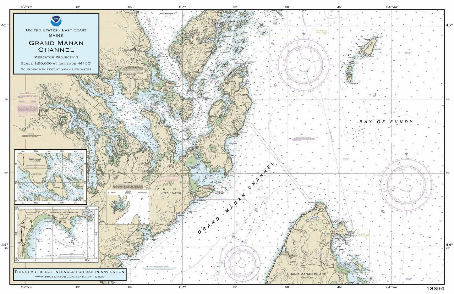 Nautical Placemat: Grand Manan Channel (ME)