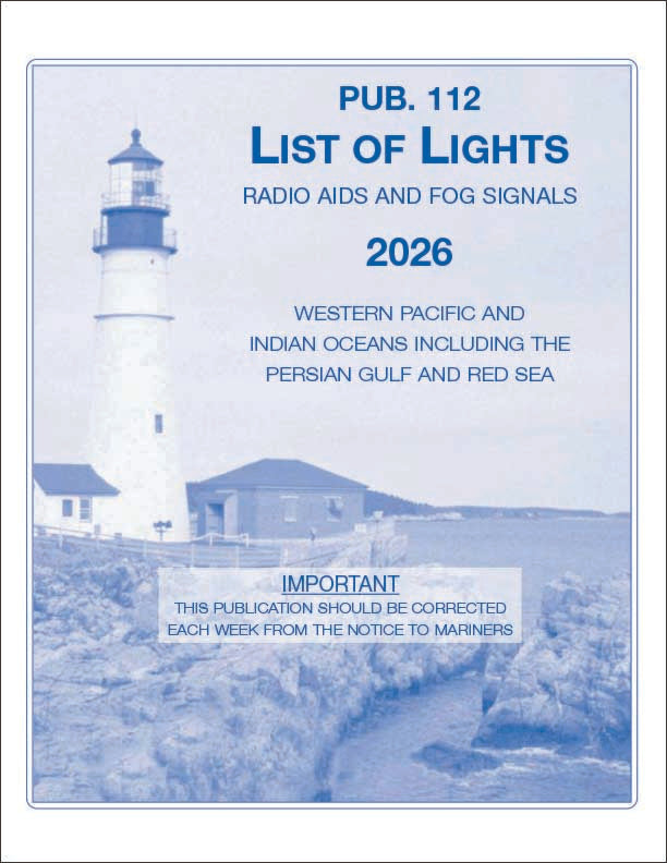 PUB 112: List of Lights, Radio Aids and Fog Signals 2026