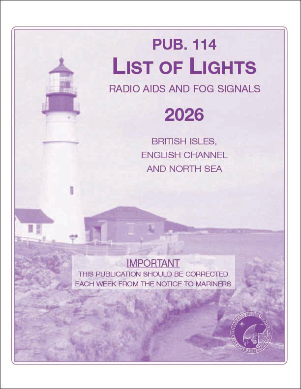PUB 114: List of Lights, Radio Aids and Fog Signals 2026