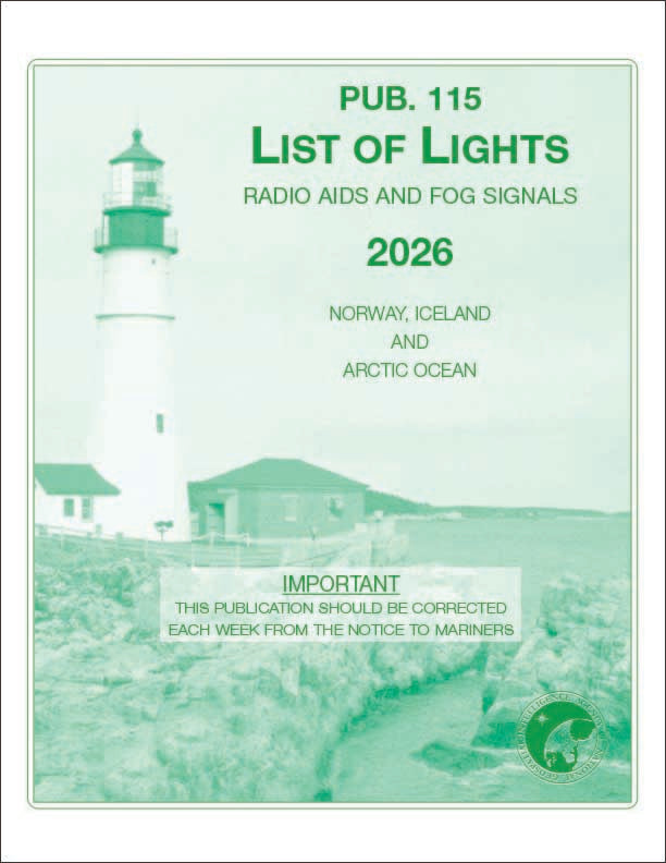 PUB 115: List of Lights, Radio Aids and Fog Signals 2026
