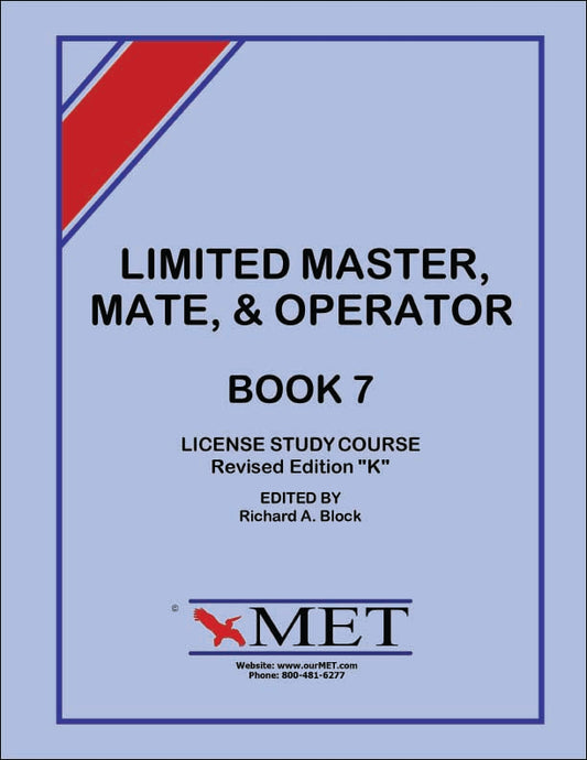 Limited Master Mate & Operator License Book 7