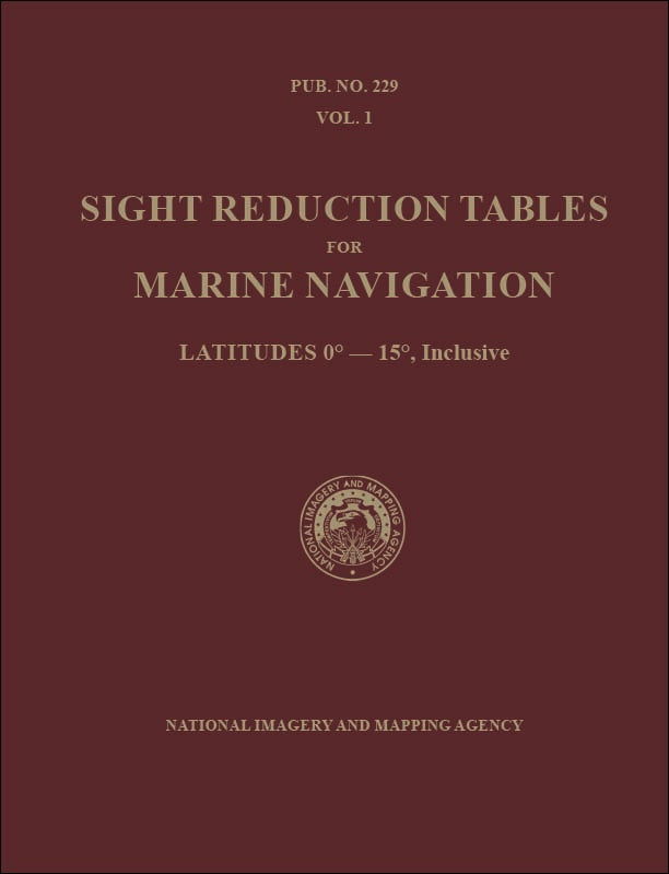 PUB 229, Volume 1: Sight Reduction Tables for Marine Navigation