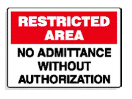 S-377 Restricted Area - No Admittance Without Authorization