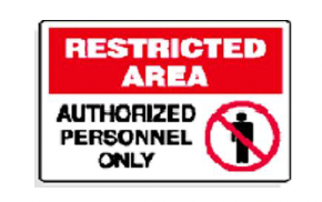 S-374 Restricted Area No Admittance