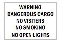 S-171 Warning Dangerous Cargo