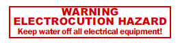 S-193-SMALL Warning Electrocution Hazard