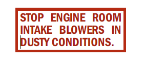 S-64 Stop Engine Room Intake Blowers