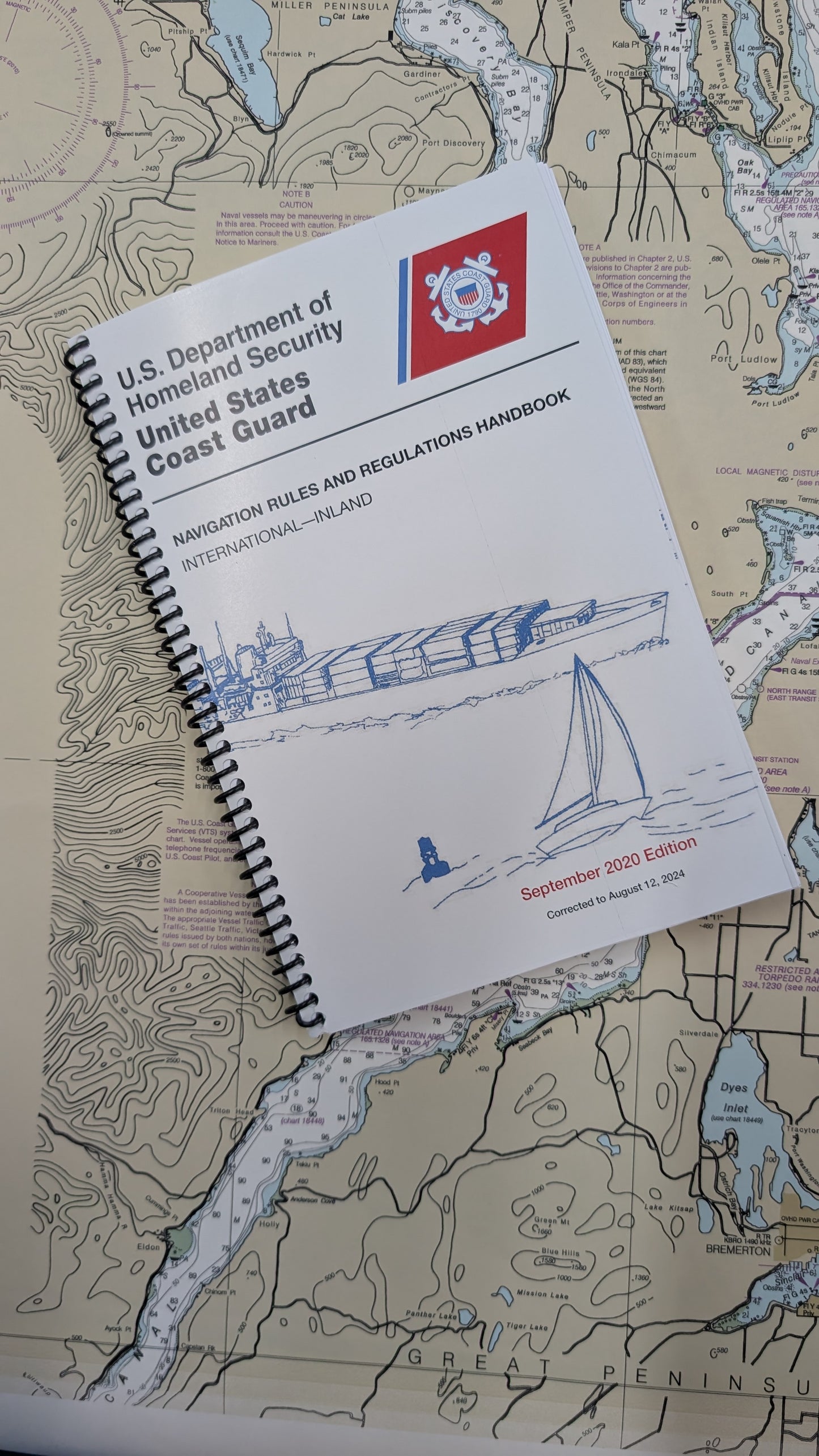 Navigation Rules: International - Inland (Spiral Bound & Corrected to August 12, 2024)