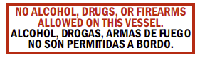 No Alcohol, Drugs, or Firearms (English/Spanish)
