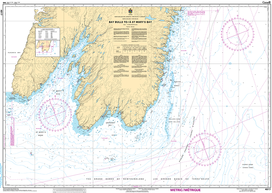 CHS Print-on-Demand Charts Canadian Waters-4817: Bay Bulls to / € St. Marys Bay, CHS POD Chart-CHS4817