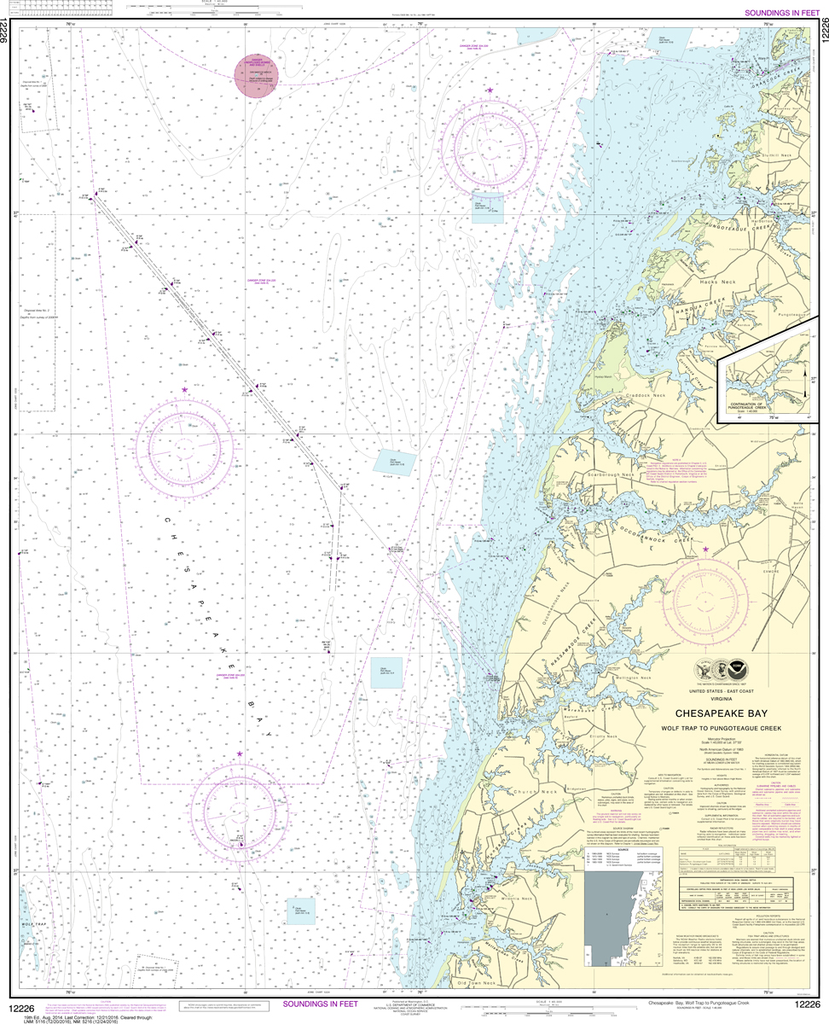 NOAA Chart 12226: Chesapeake Bay - Wolf Trap to Pungoteague Creek