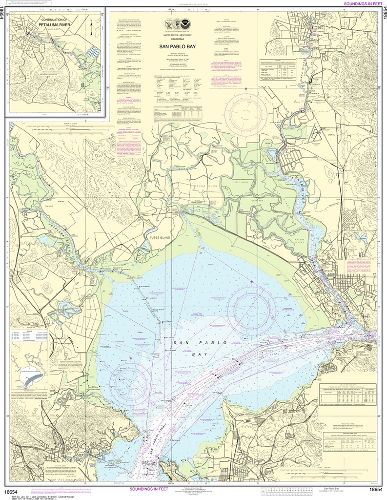 NOAA Chart 18654: San Pablo Bay