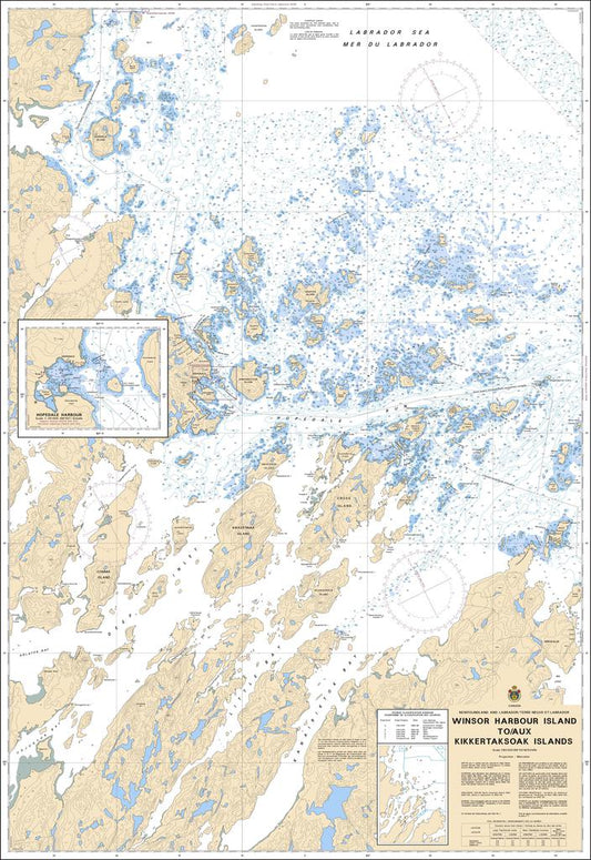 CHS Chart 5047: Winsor Harbour Island to / aux Kikkertaksoak Islands