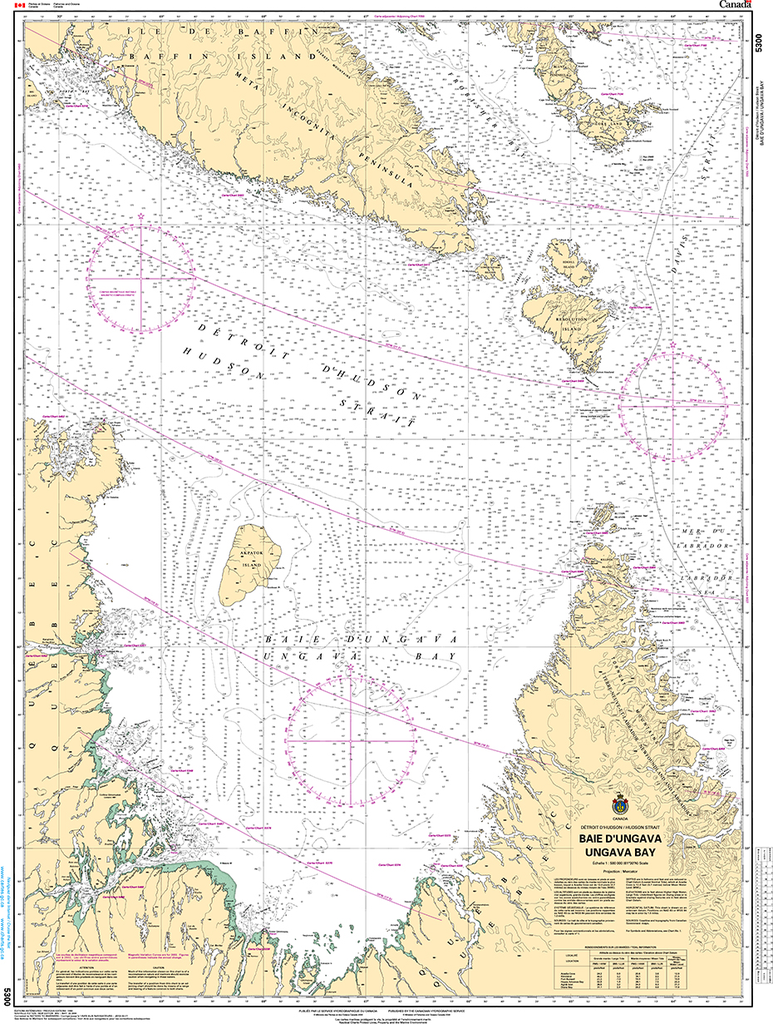 CHS Print-on-Demand Charts Canadian Waters-5300: Baie DUngava / Ungava Bay, CHS POD Chart-CHS5300