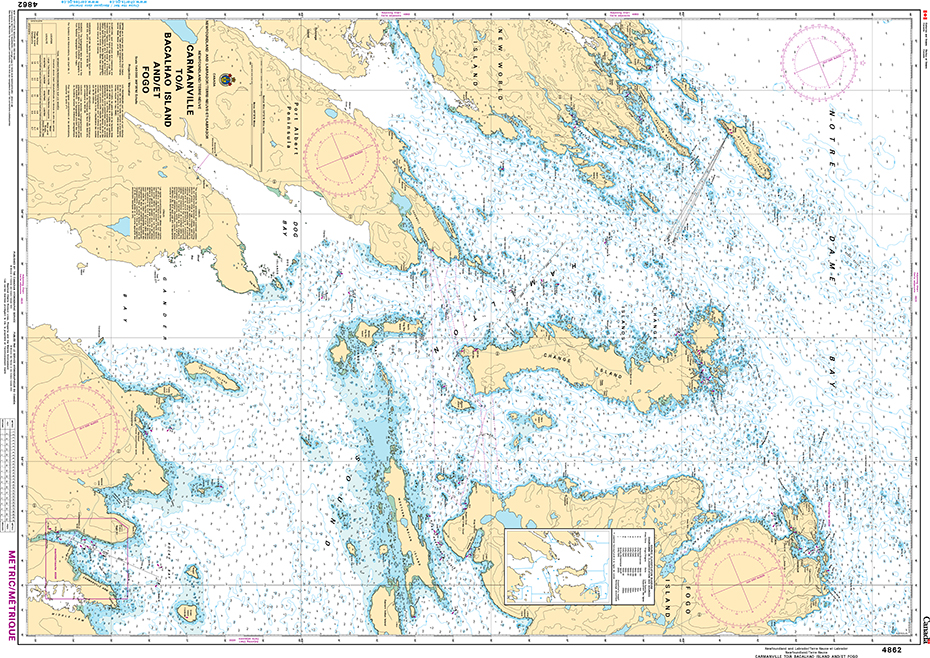 CHS Print-on-Demand Charts Canadian Waters-4862: Carmanville to / € Bacalhoa Island and / et Fogo, CHS POD Chart-CHS4862
