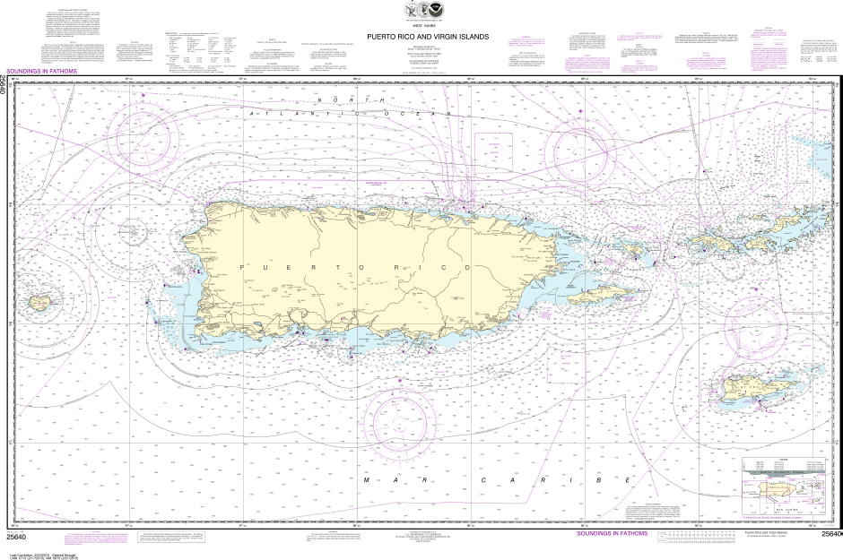 NOAA Chart 25640: Puerto Rico and Virgin Islands