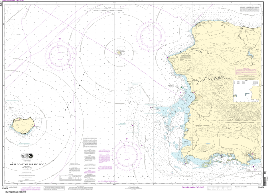 NOAA Chart 25671: West Coast of Puerto Rico