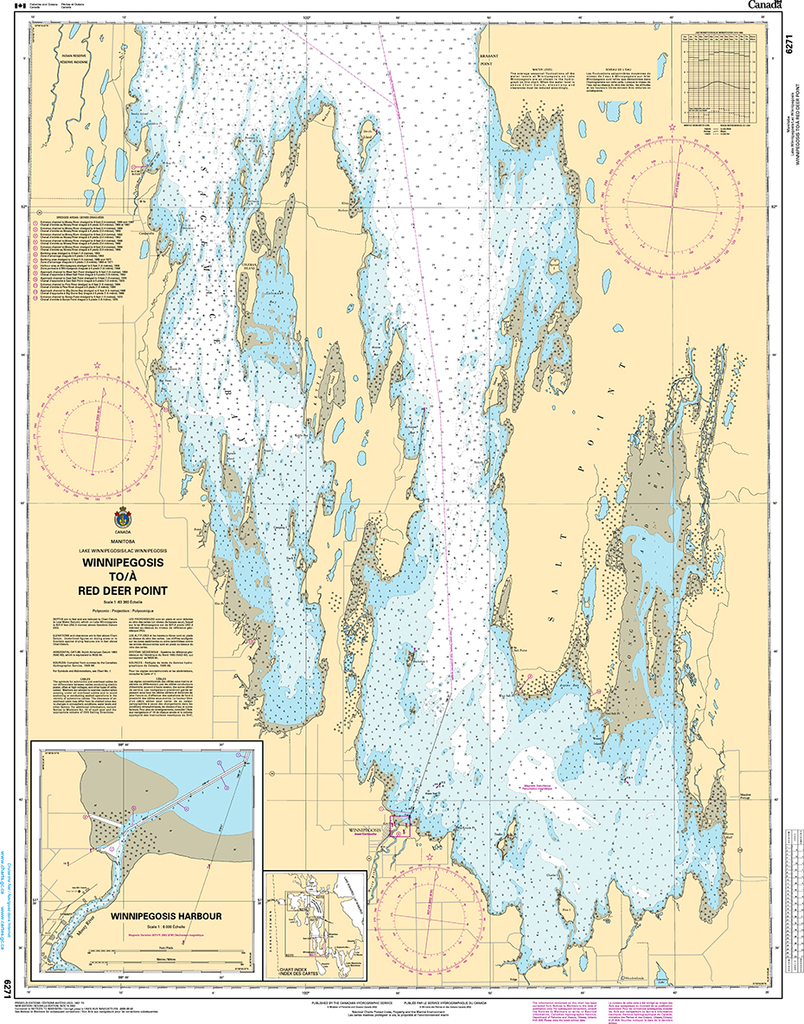 CHS Print-on-Demand Charts Canadian Waters-6271: Winnipegosis to/€ Red Deer Point, CHS POD Chart-CHS6271