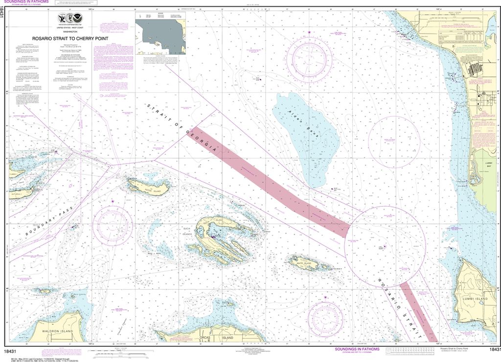NOAA Chart 18431: Rosario Stait to Cherry Point