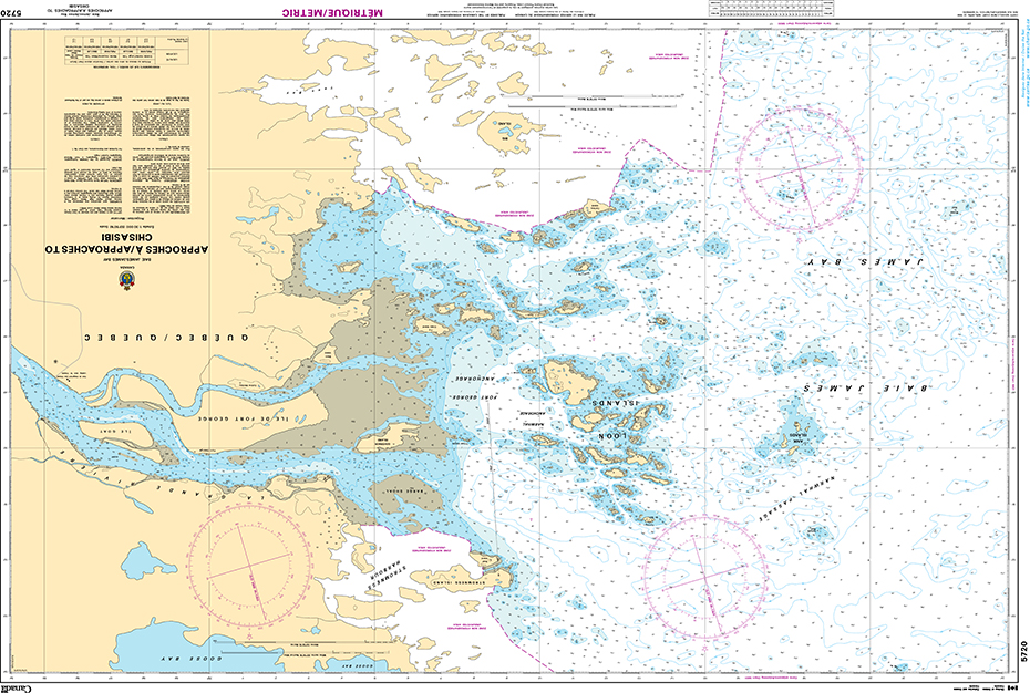 CHS Print-on-Demand Charts Canadian Waters-5720: Approches €/Approaches to Chisasibi, CHS POD Chart-CHS5720