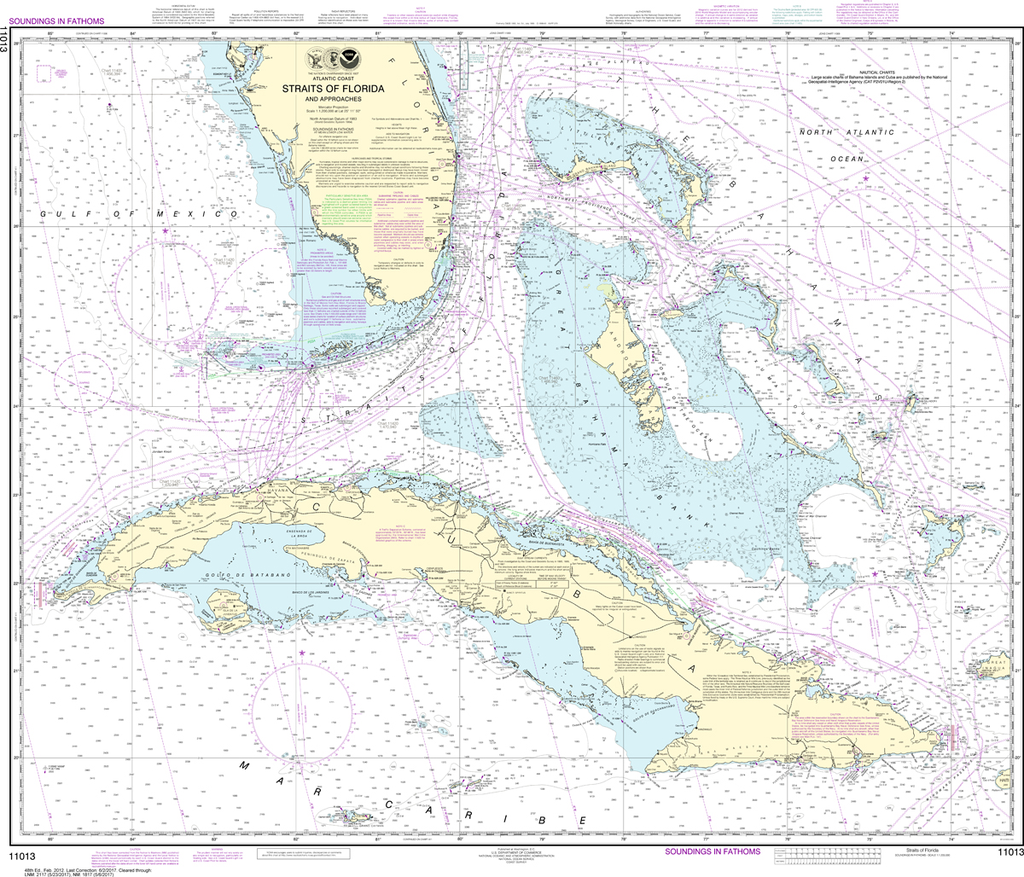NOAA Chart 11013: Straits of Florida and Approaches