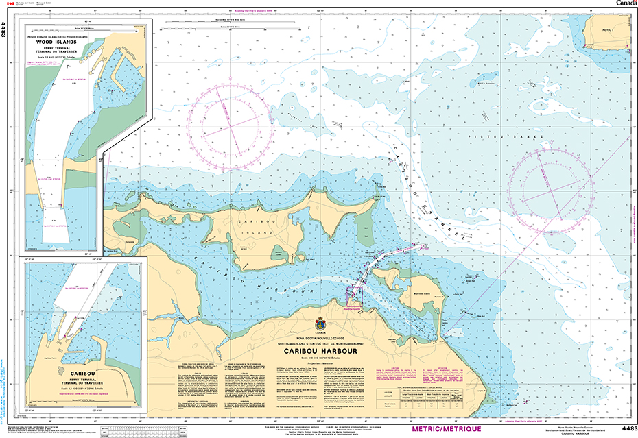 CHS Print-on-Demand Charts Canadian Waters-4483: Caribou Harbour, CHS POD Chart-CHS4483
