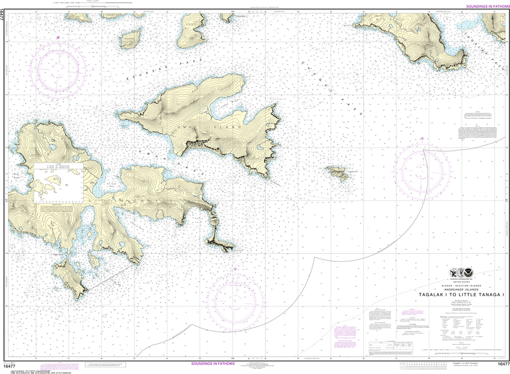 NOAA Chart 16477: Tagalak Island to Little Tanaga lsland