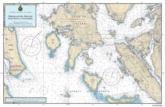 Nautical Placemat: Desolation Sound and Sutil Channel