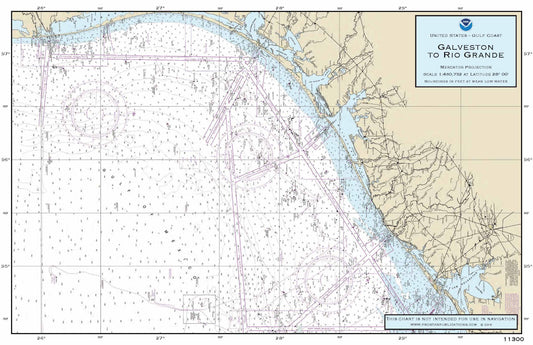 Nautical Placemat: Galveston to Rio Grande (TX)