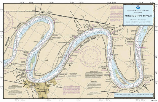 Nautical Placemat: Mississippi River to Galveston