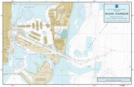 Nautical Placemat: Miami Harbor (FL)