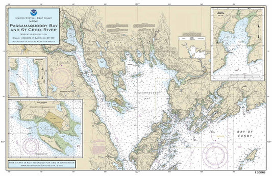 Nautical Placemat: Passamaquoddy Bay & St.Croix River