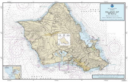 Nautical Placemat: Island of Oahu