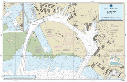 Nautical Placemat: Honolulu Harbor