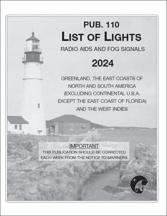 PUB 110: List of Lights, Radio Aids and Fog Signals 2024