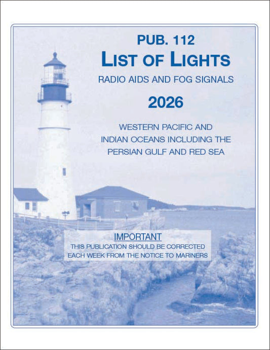 PUB 112: List of Lights, Radio Aids and Fog Signals 2026