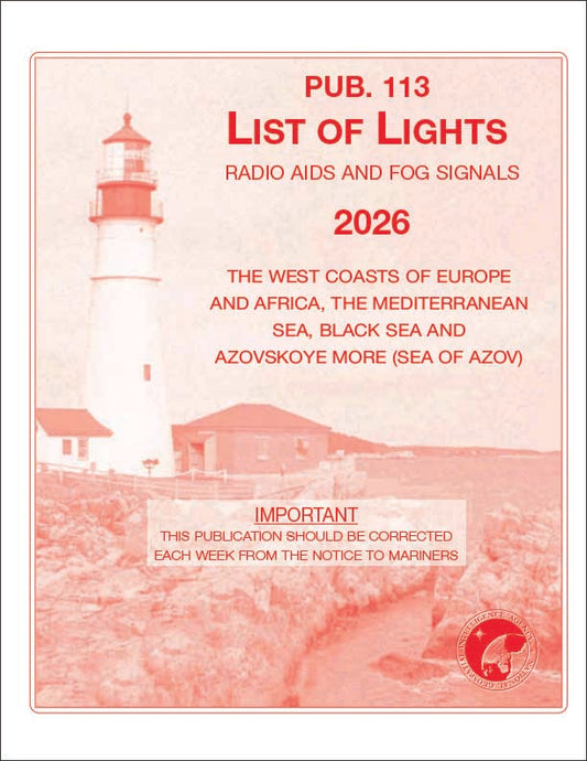 PUB 113: List of Lights, Radio Aids and Fog Signals 2026