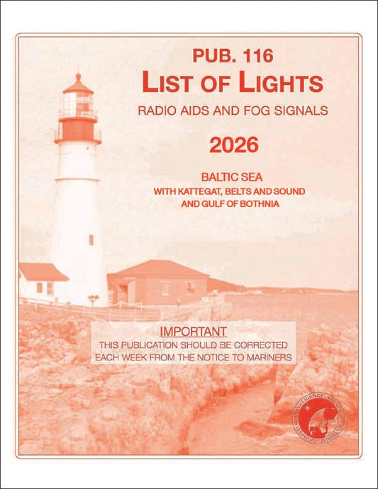PUB 116: List of Lights, Radio Aids and Fog Signals 2026