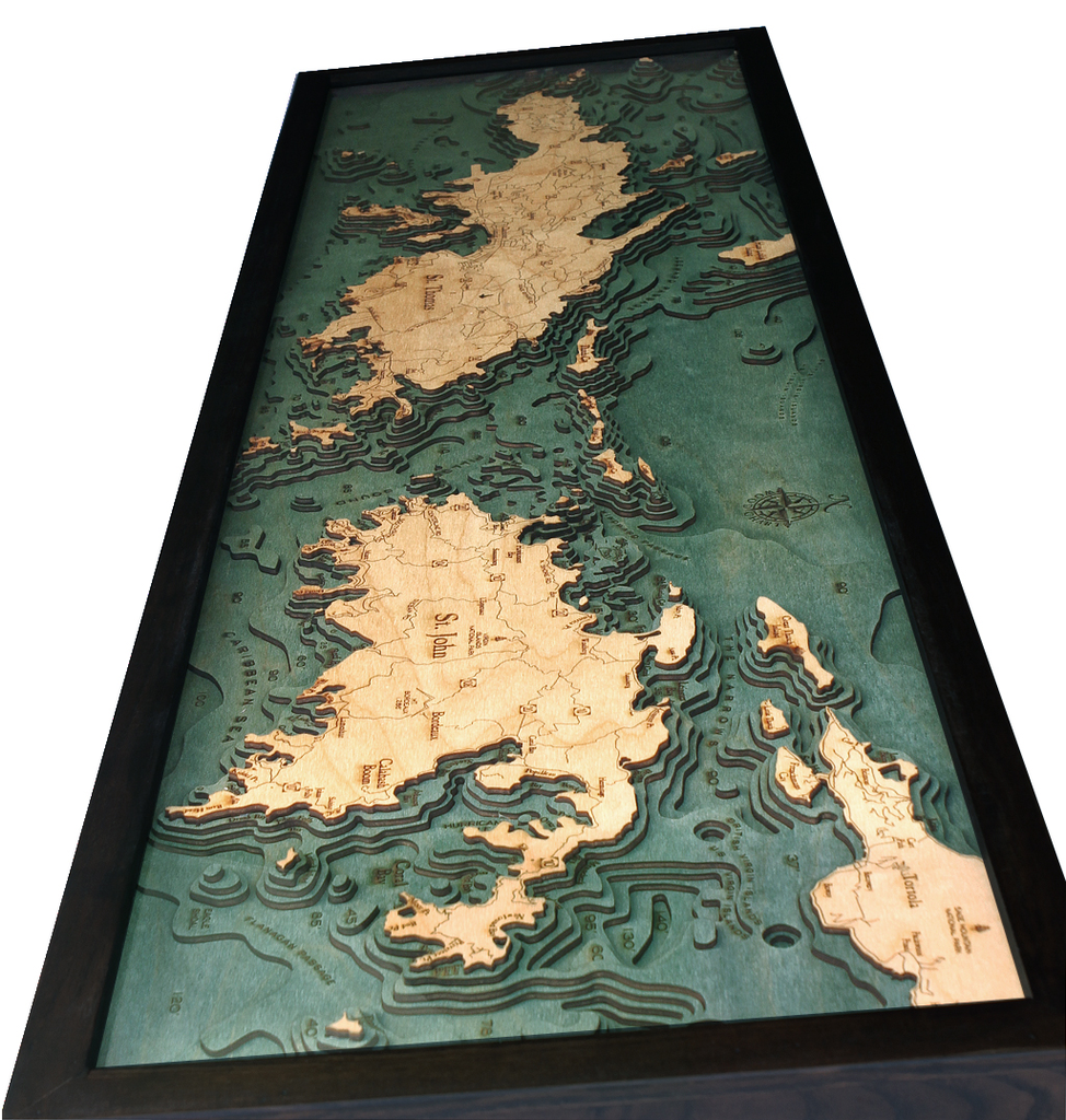 WoodChart of St. Thomas and St. John, U.S. Virgin Islands