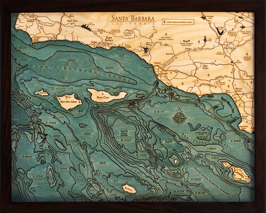 WoodChart of Santa Barbara and Channel Islands, California