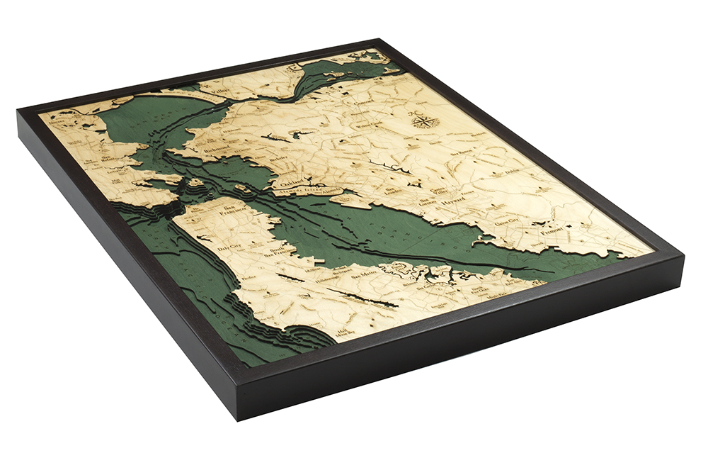 WoodChart of San Francisco, California (Small)