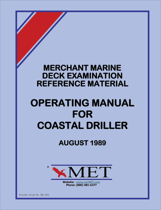 BK-061 Operating Manual for Coastal Driller