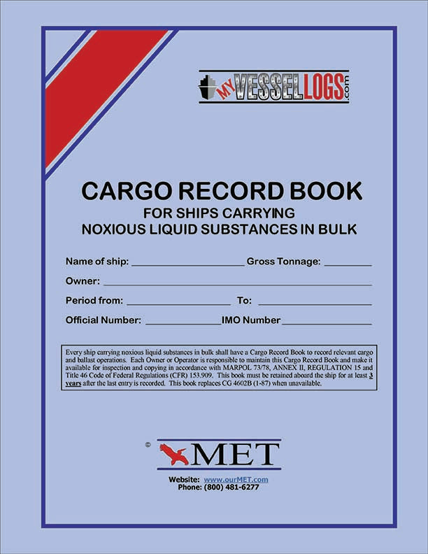 Index Code Example For Cargo BK-652 Cargo Record Book – ProStar Publications