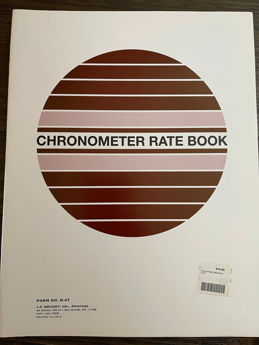 BK-0136 Chronometer Rate Book D-47