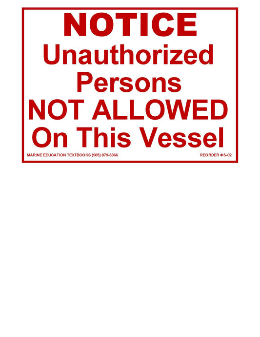 Notice-Unauthorized Persons
