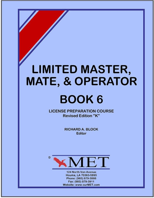 Limited Master Mate & Operator License Book 6