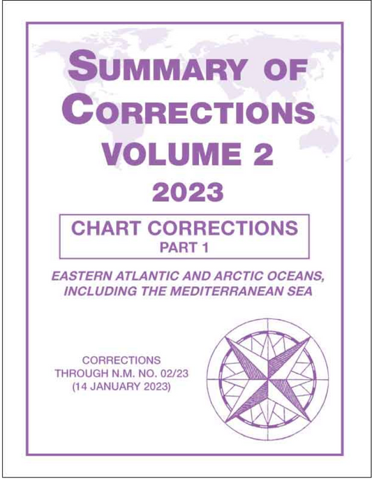 Summary of Corrections: Volume 2 - Eastern Atlantic, Arctic Oceans, Mediterranean 2023